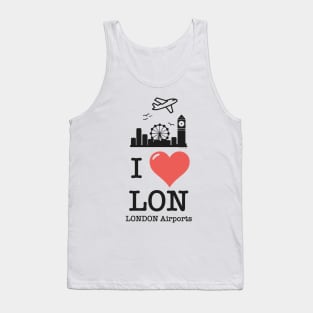 I love/like London airports Tank Top